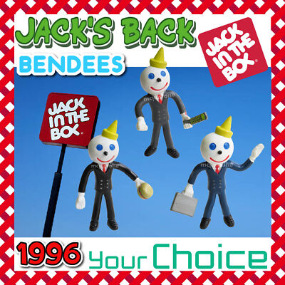 Jack in the Box 1996 JACK'S BACK Bendee BENDY Bendable Figure YOUR