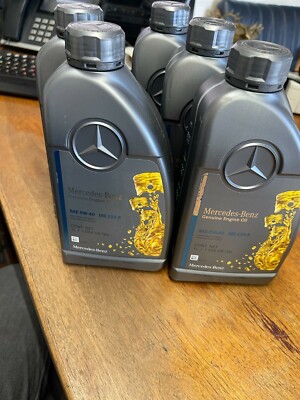 5X Genuine Mercedes Engine Oil 5W-40 Synthetic 1L 1.056 Quart