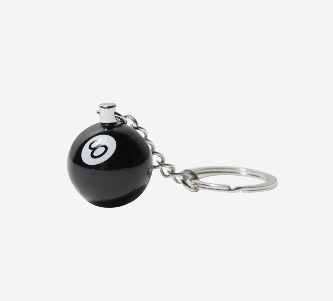 Stussy 8 Ball Keychain Black 138767 Keyring + Tracking Number | eBay