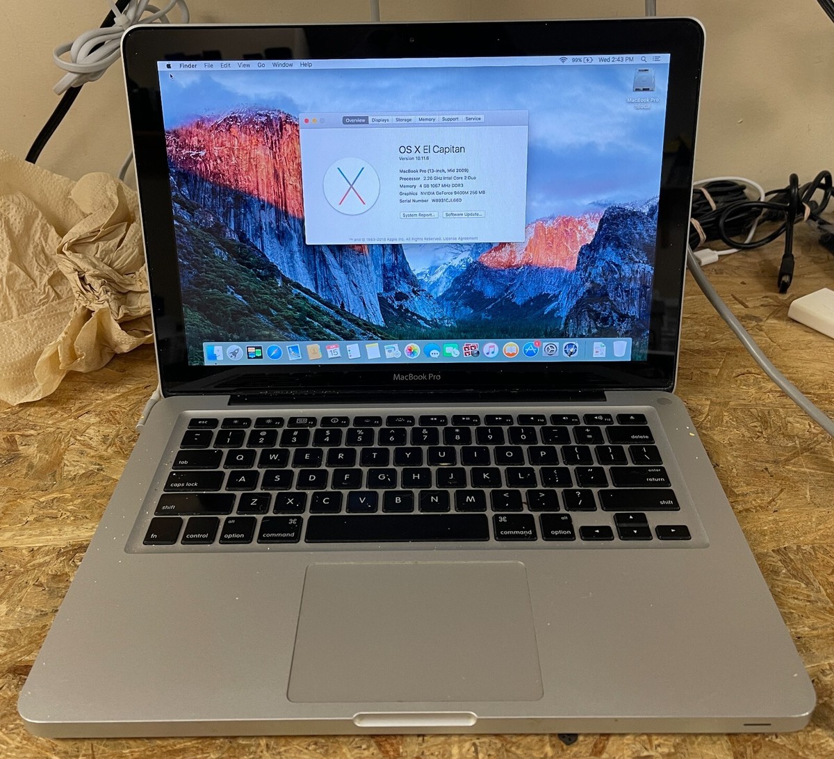Apple MacBook Pro 13-inch July 2009 2.26GHz Intel Core 2 Duo