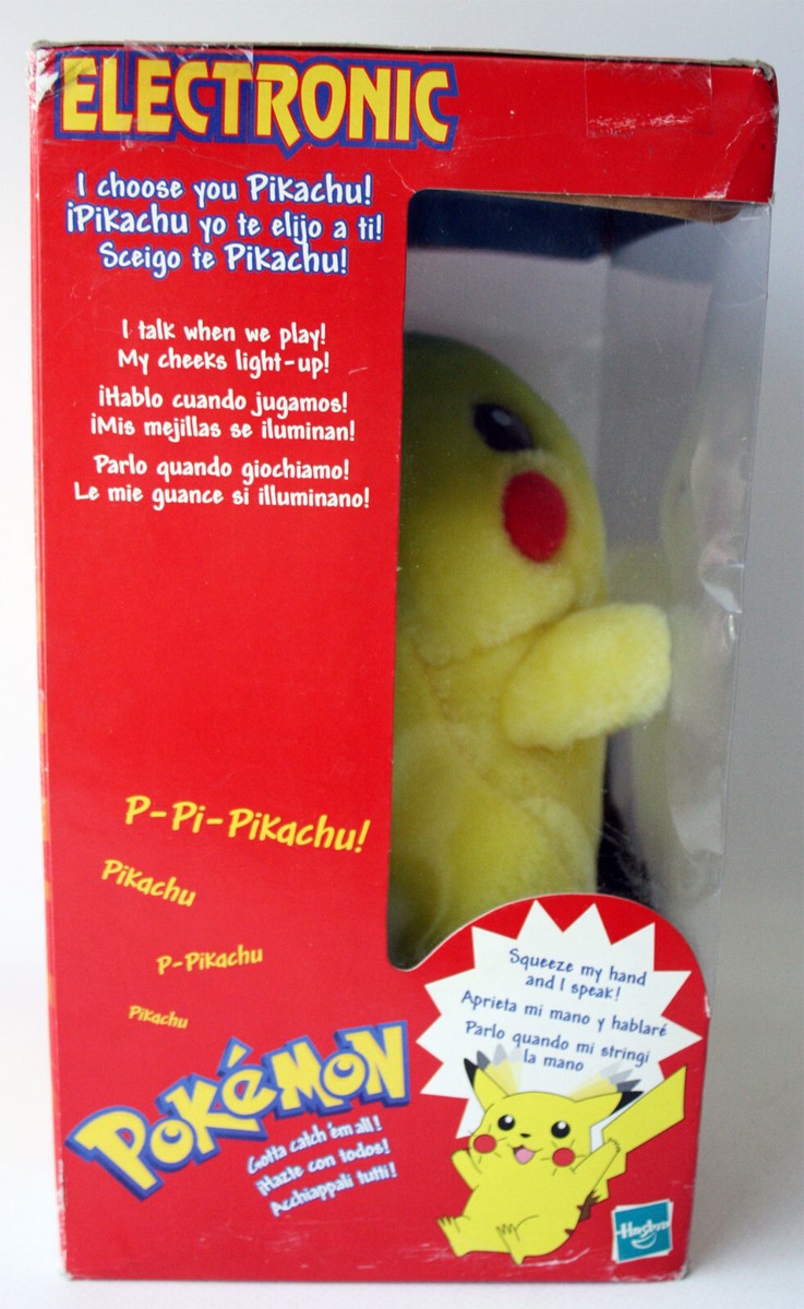 1999 POKEMON ELECTRONIC PIKACHU INTERACTIVE MOVING PLUSH FIGURE