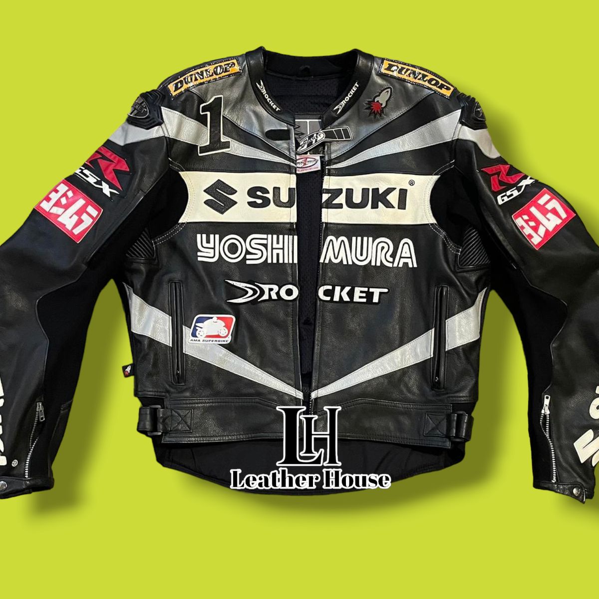 Suzuki Rocket GSXR Motorcycle Racing Jacket Suzuki Racing Jacket