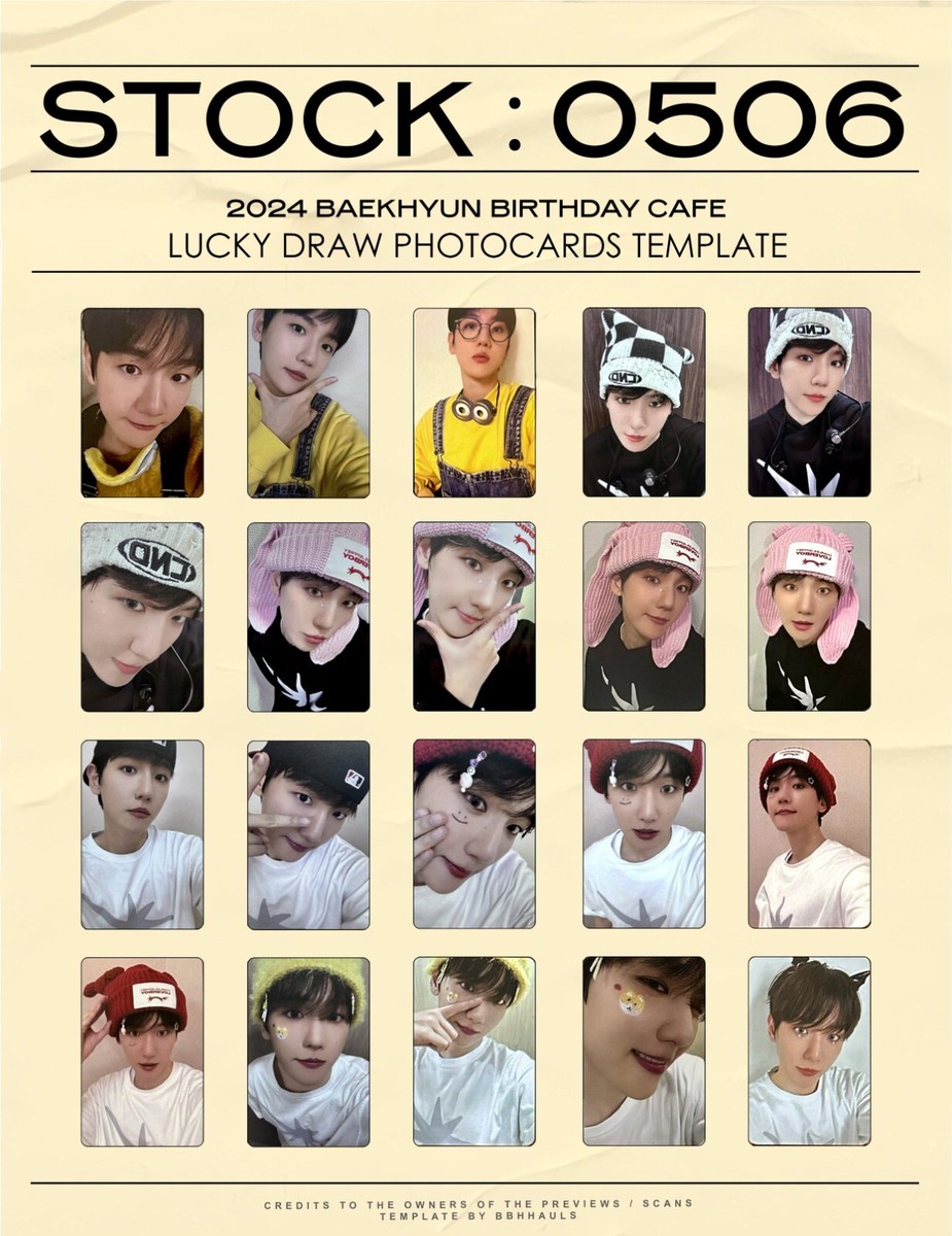 EXO BAEKHYUN - 2024 BIRTHDAY CAFE LUCKY DRAW PHOTOCARD OFFICIAL | eBay