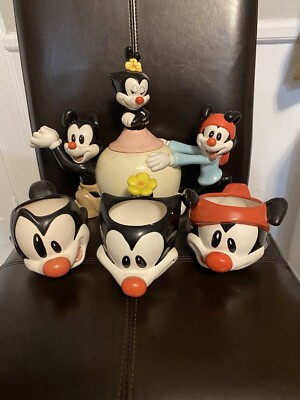 Animaniacs Teapot 1994 Warner Brothers Yakko Wakko Dot Teapot&3