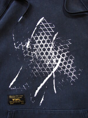 Men's WTAPS Vans #1 Waffle Lovers Club Navy Blue Pullover Hoodie