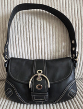 vintage coach black leather soho shoulder | eBay公認海外通販サイト