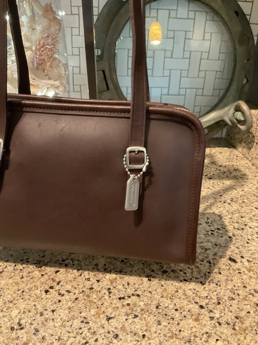 Coach Vintage Swing Zip Bag Glovetanned Cowhide Leather Mahogany