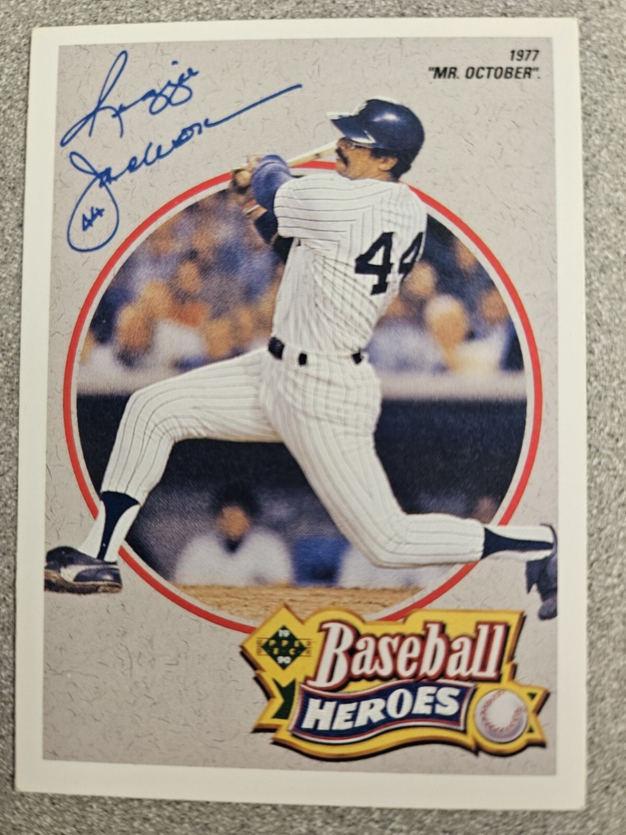 REGGIE JACKSON 1990 UPPER DECK BASEBALL HEROES INSERT CARD #3 MR