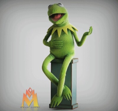 Kermit the Frog Figure from The Muppets High Quality 12K Abs Resin
