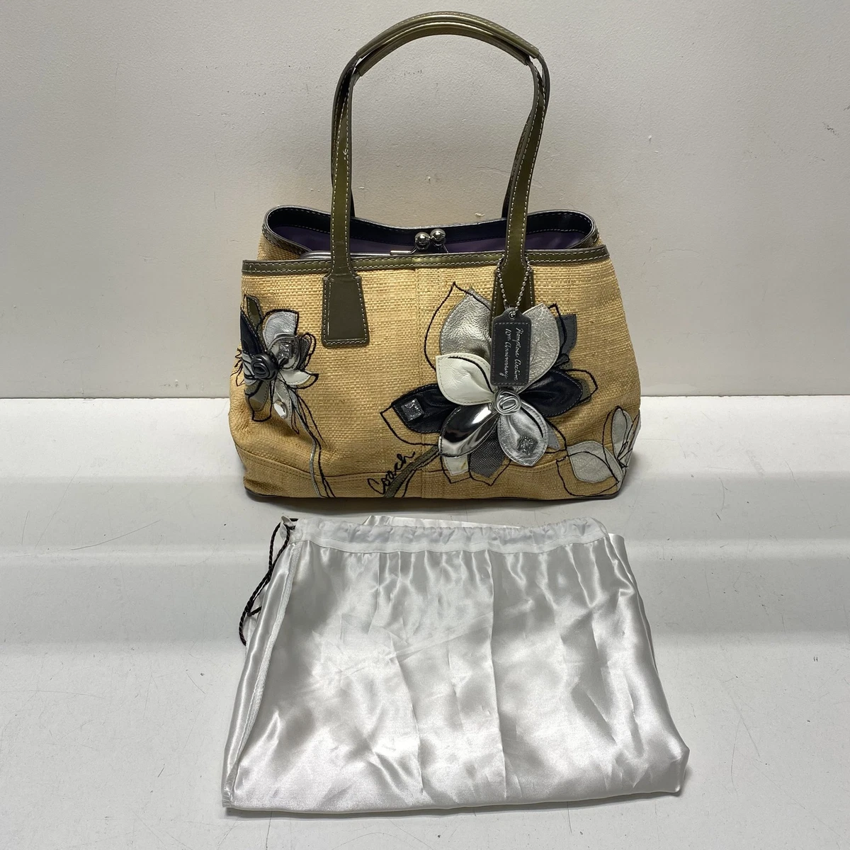 Coach Floral Bags & for Straw Exterior Women for sale | eBay