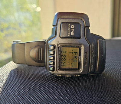 RARE 1st GPS Casio Protrek Digital Navigation Prt-1 Vintage Watch