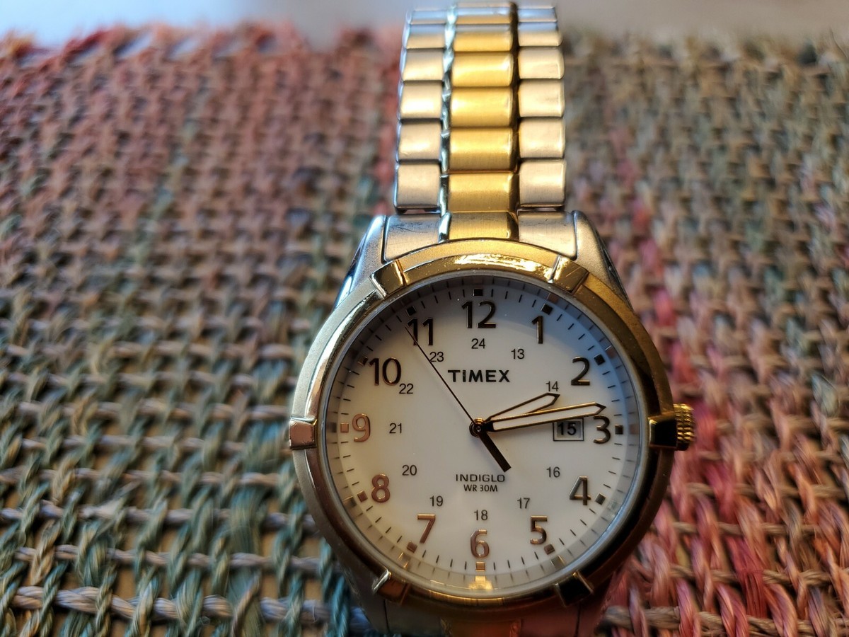 Timex Indiglo WR 30m Gold And Silver Tone | eBay