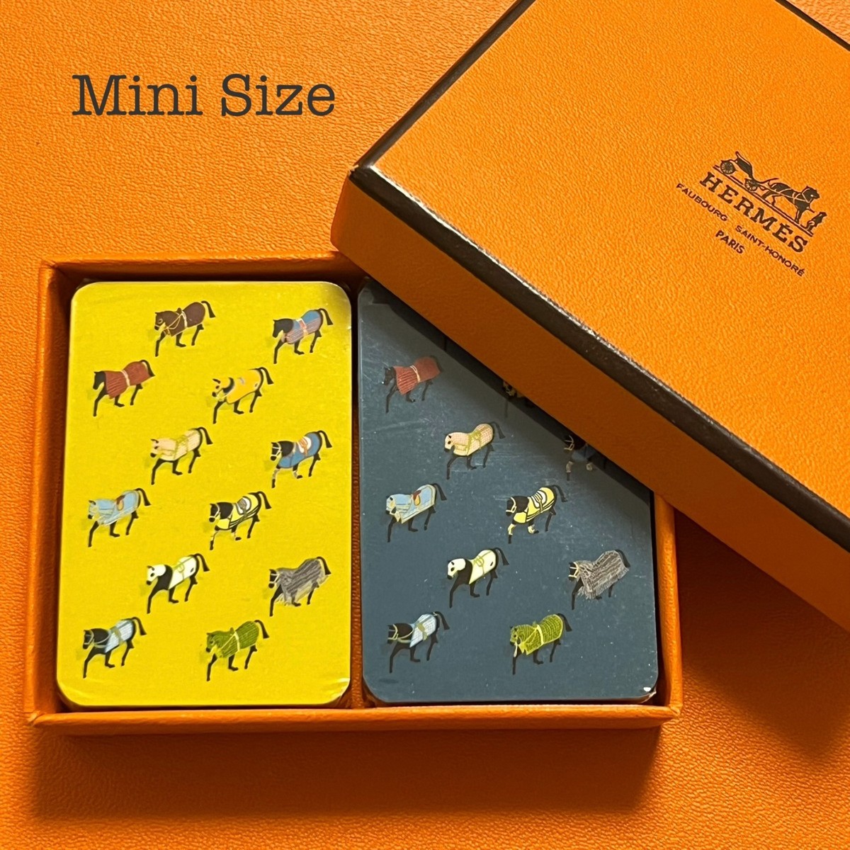 MINT Unsealed HERMES Mini Playing Cards Trump 2Decks France