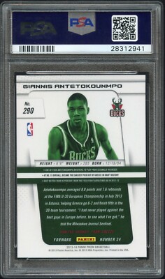 2013-14 Panini Prizm Giannis Antetokounmpo ROOKIE RC #290 PSA 10