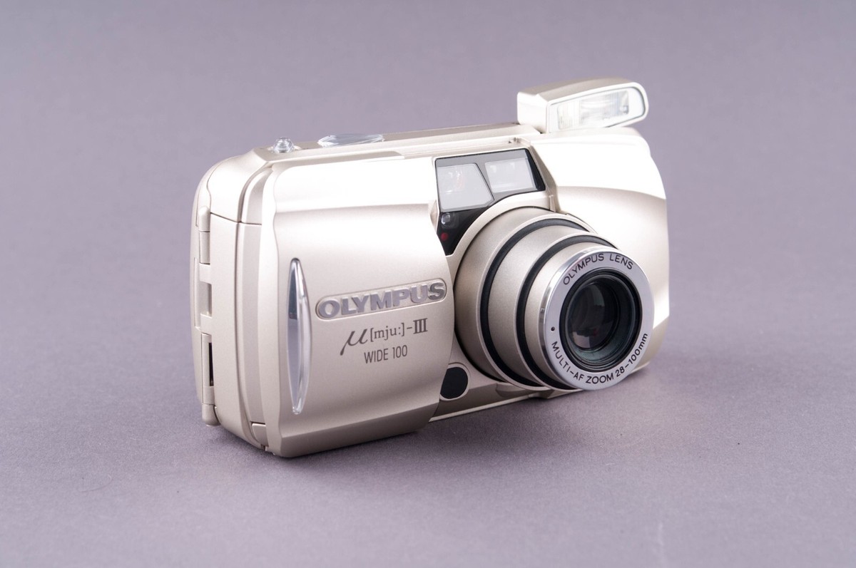 Olympus Mju III Zoom 100 Wide 35mm Point & Shoot Film Camera BOX