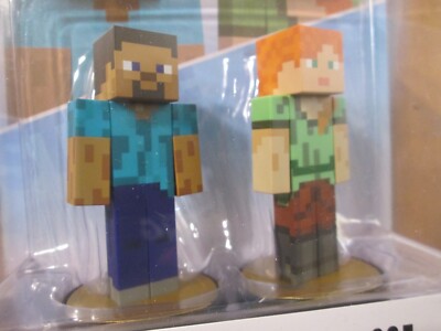 STEVE & ALEX AMIIBO MINECRAFT SUPER SMASH BROS 2 PACK Nintendo WII