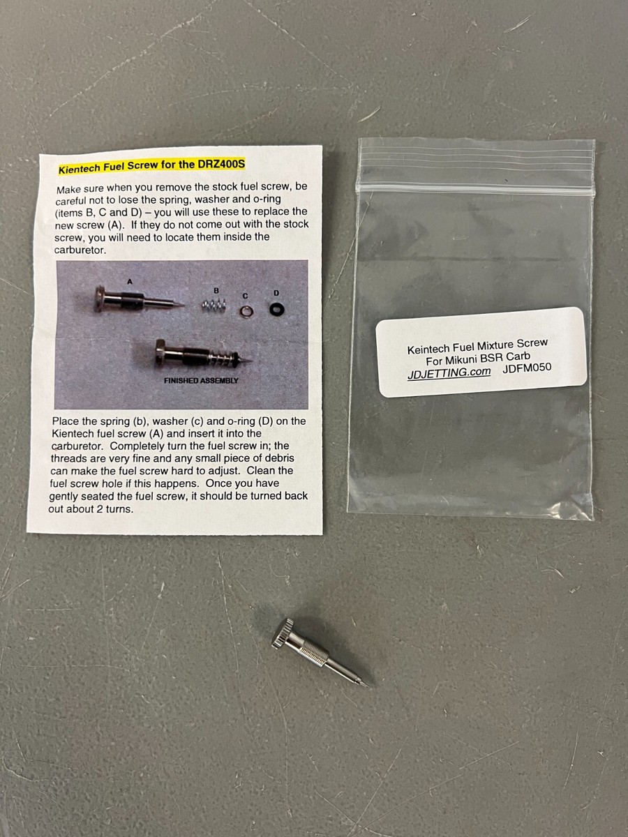 Suzuki DRZ400 Kientech Fuel Screw JD Jetting JDFM050 2000-2023 DRZ