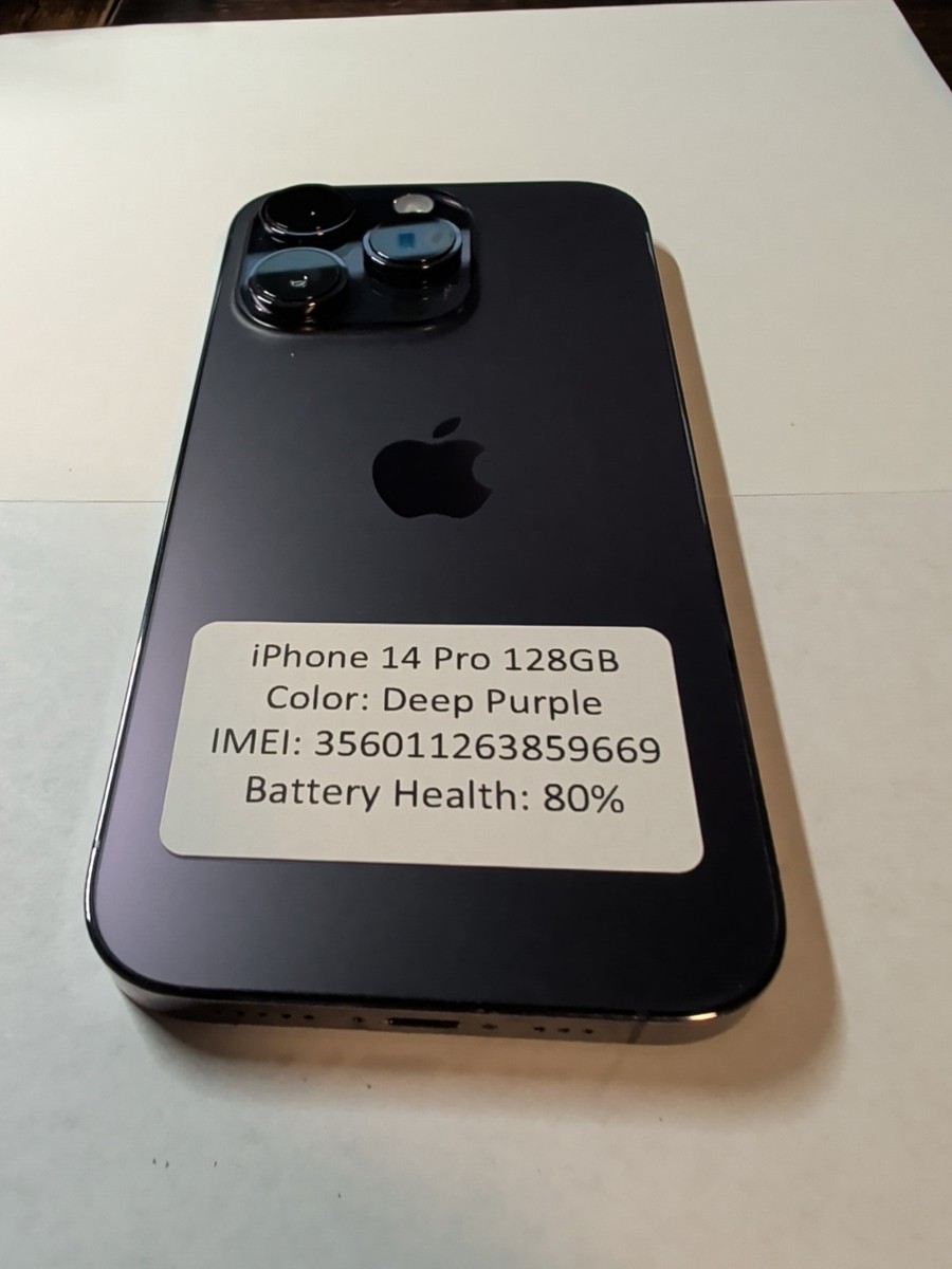 Apple iPhone 14 Pro - 128 GB - Deep Purple (Unlocked) - *Please