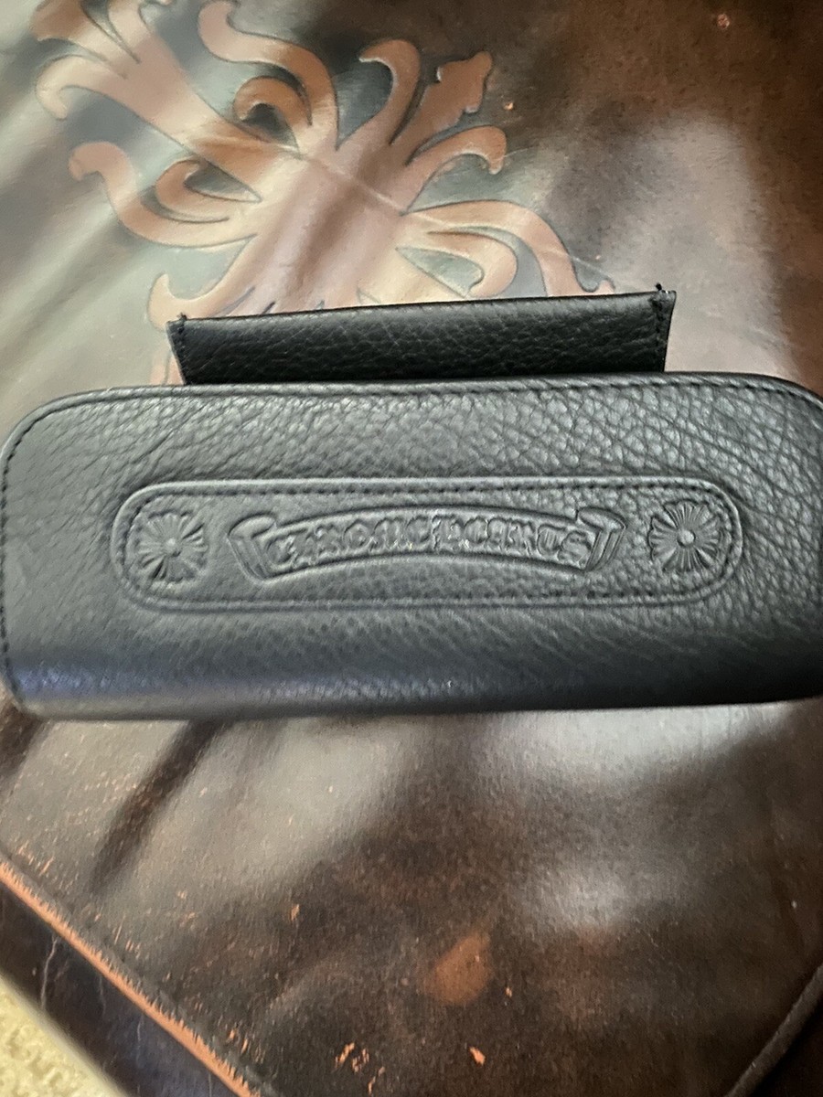 Chrome Hearts Leather Sunglasses Case/Pouch Blk MUST SEE! | eBay