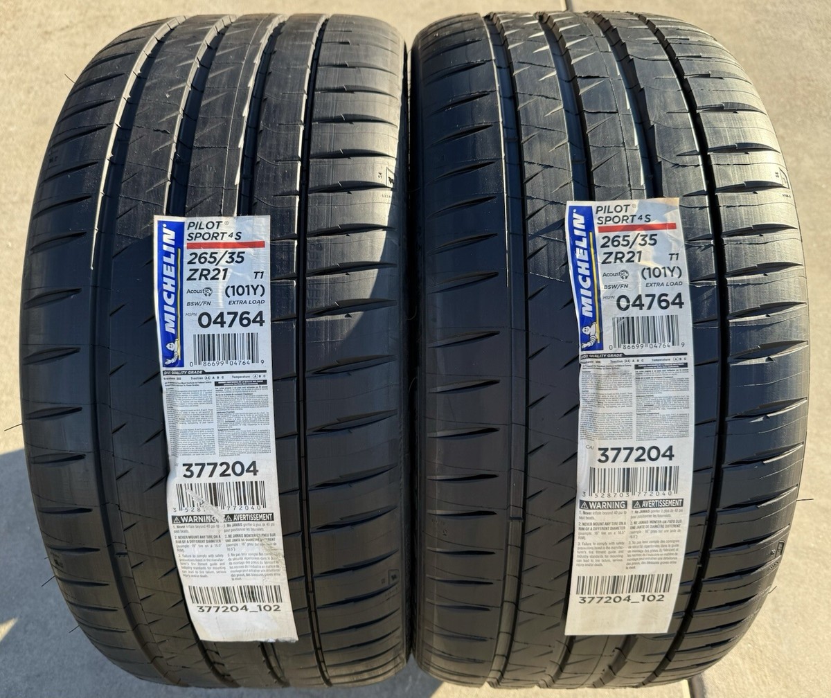 TWO 265/35ZR21 Michelin Pilot Sport 4S T1 Tesla Model S Acoustic