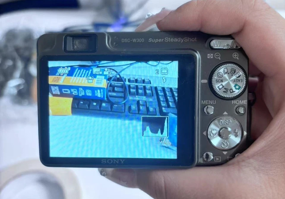 Sony Cybershot DSC-W300 Digital Camera Grey Tested / Fully Working