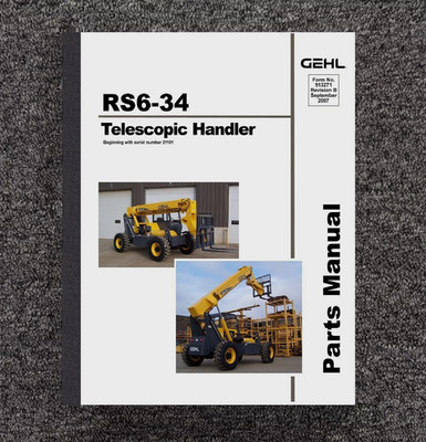Telescopic Handlers Service Parts Manual Fits GEHL RS6-34 2007