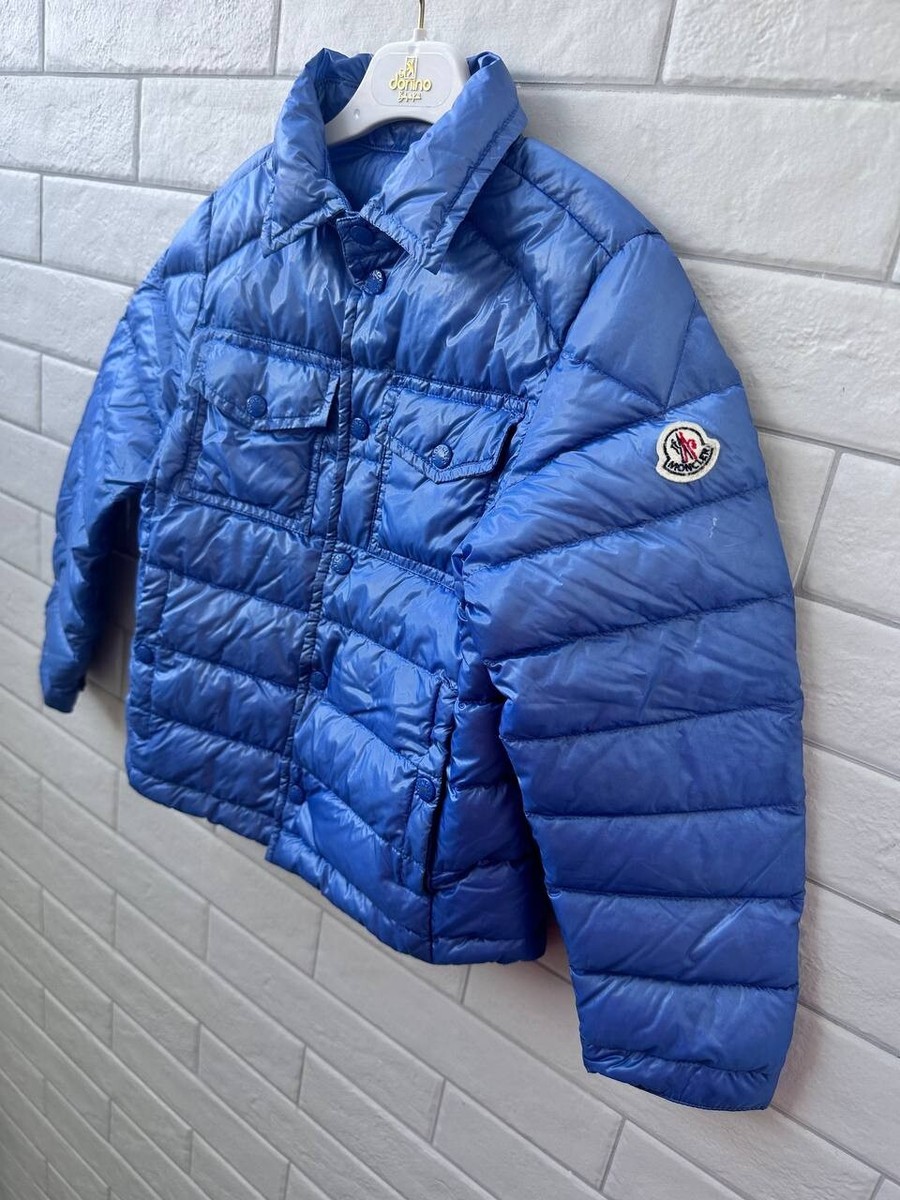 Moncler Gregoire Boys Down Puffer Blue Jacket Size 6Y/116 cm | eBay