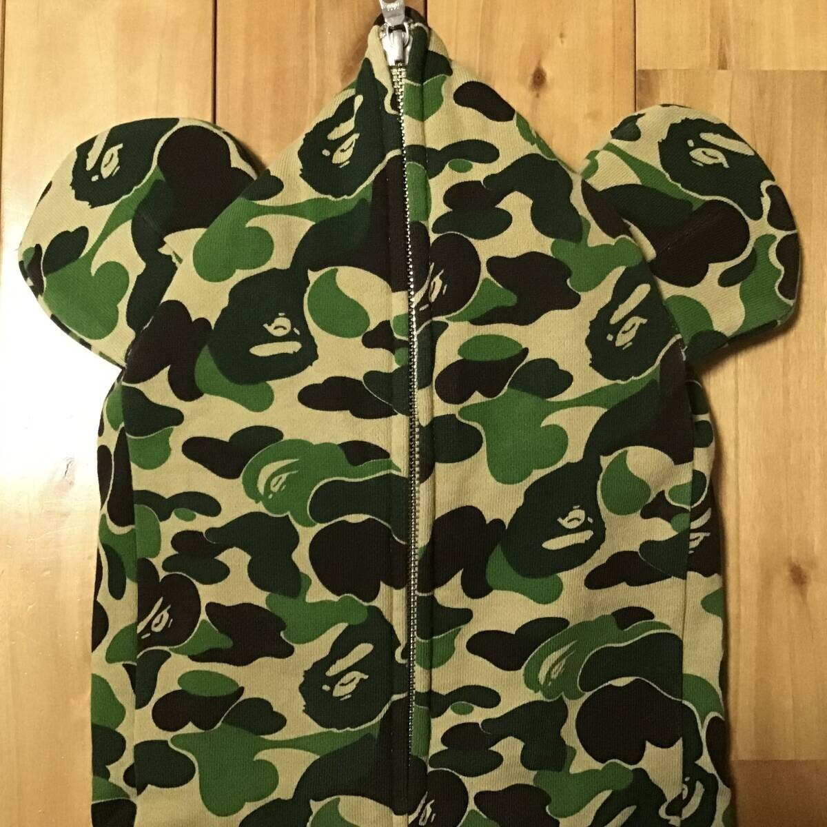 BAPE × medicom toy BE@R full zip hoodie ABC camo green BEAR A