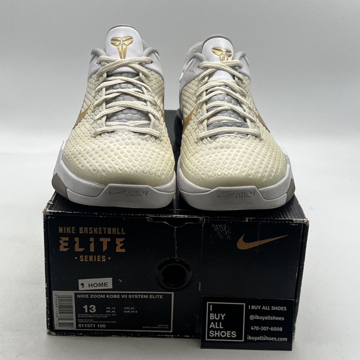 Size 13 - Nike Zoom Kobe 7 System Elite Home (511371-100) | eBay