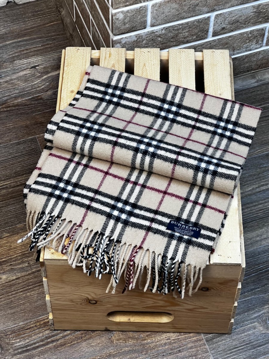Burberry London Classic Check Wool Scarf Size 185 / 30 cms | eBay