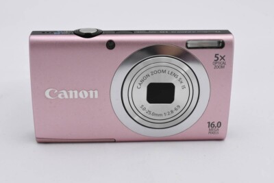 NEAR MINT] Canon PowerShot A2400 IS 16.0MP Pink Digital Camera