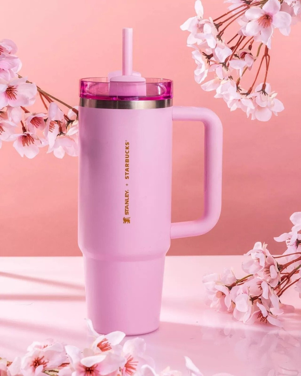 Stanley X Starbucks Limited Pink Cherry Blossom 40oz Tumbler
