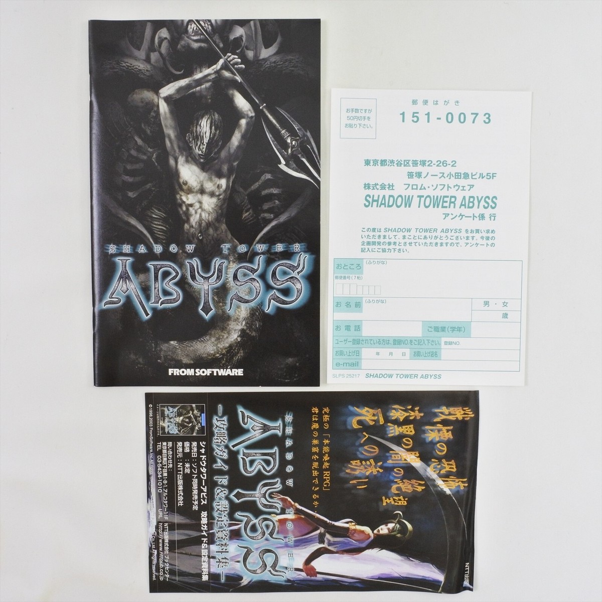 SHADOW TOWER ABYSS PS2 Playstation 2 For JP System 2101 p2 | eBay