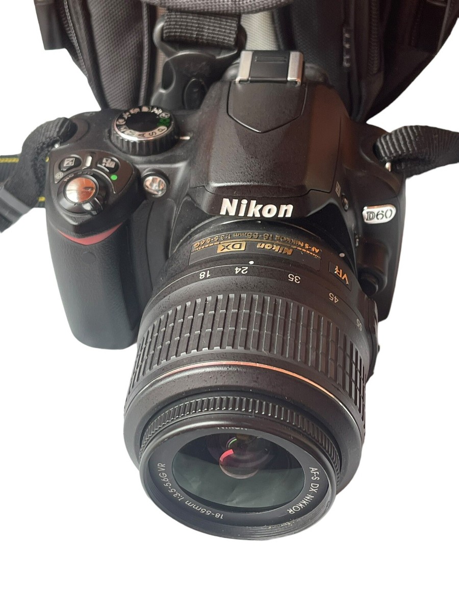 Nikon D60 DSLR Camera Black with AF-S DX Nikkor 18-55 mm VR Lens