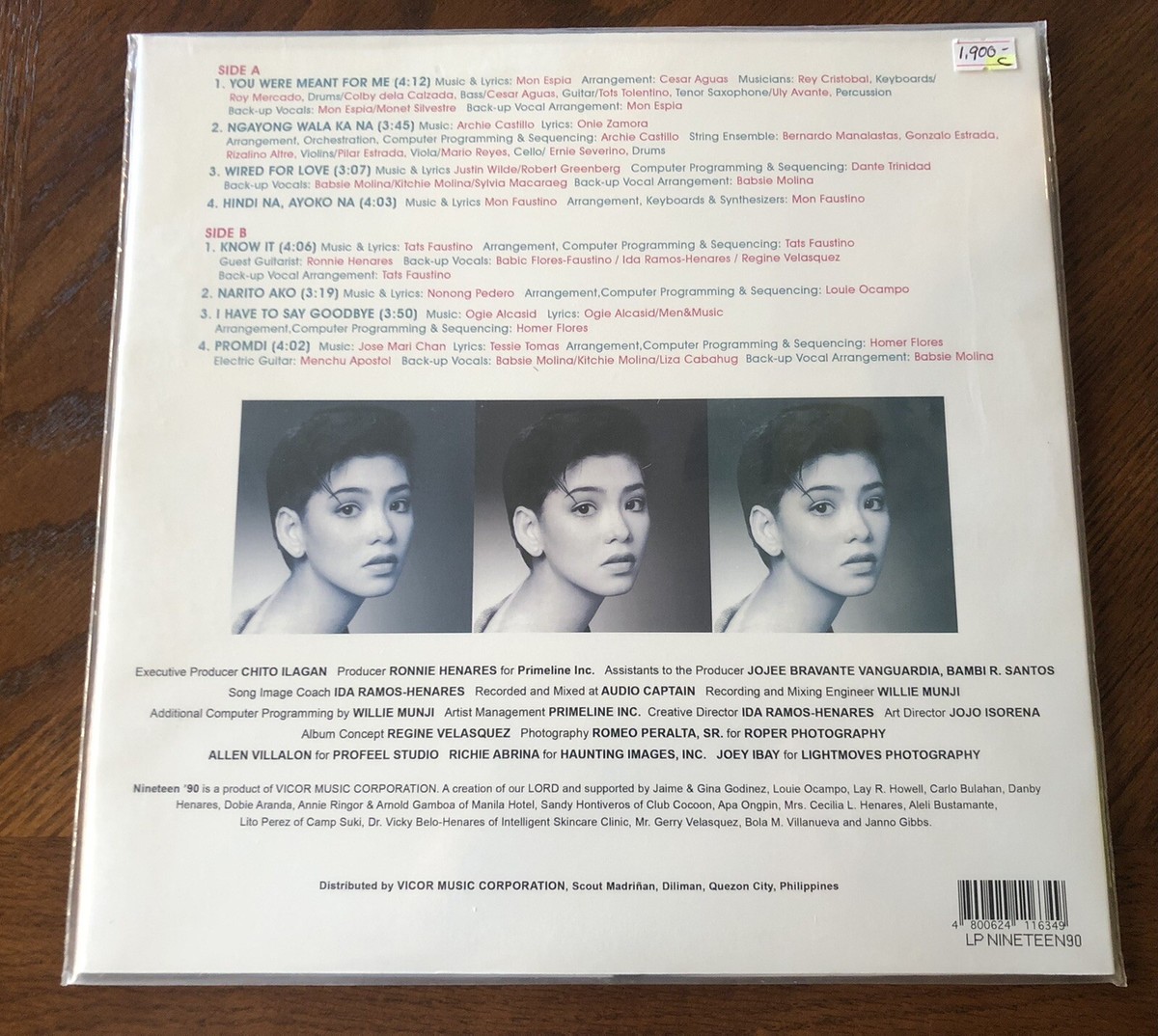 Nineteen '90 By Regine Velasquez (Vinyl Re-issue) Original