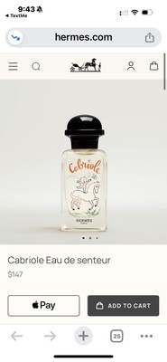 Sealed New GIFTABLE 👶 Hermes Cabriole Eau de Senteur Baby Perfume