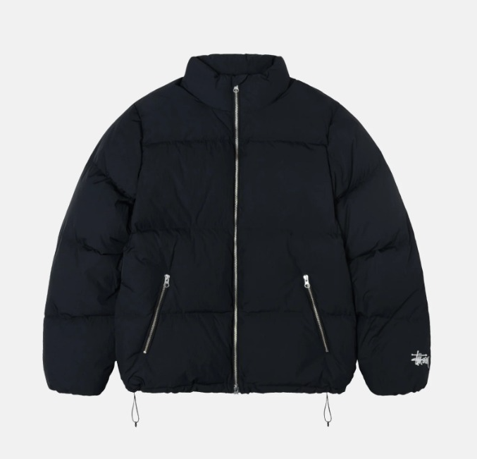 STUSSY DOWN PUFFER NYLON Unisex Black Jacket Size XL | eBay