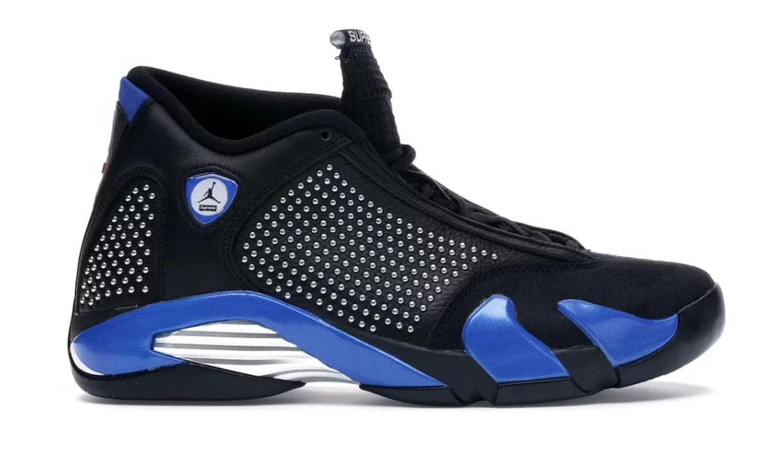 Supreme x Air Jordan 14 Retro Black Varsity Royal for Sale