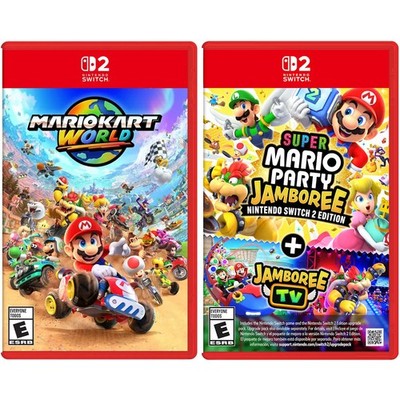 Mario Kart World and Super Mario Party Jamboree Bundle - Nintendo