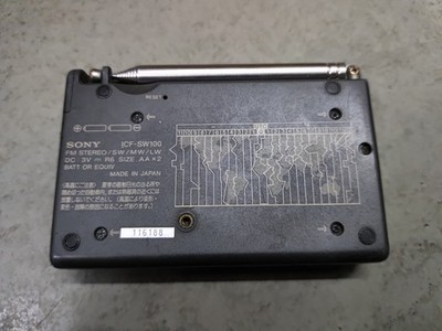 Sony ICF-SW100 World Band FM/AM SW LW Radio + AN-100A Antenna