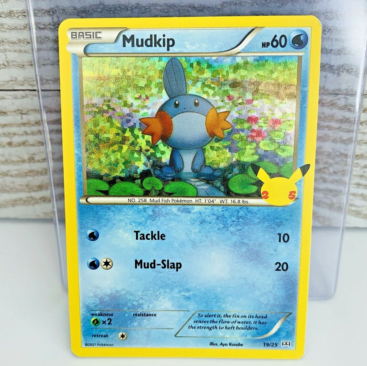 Mudkip 19/25 HOLO Pokemon Card 25th Anniversary McDonalds Promo