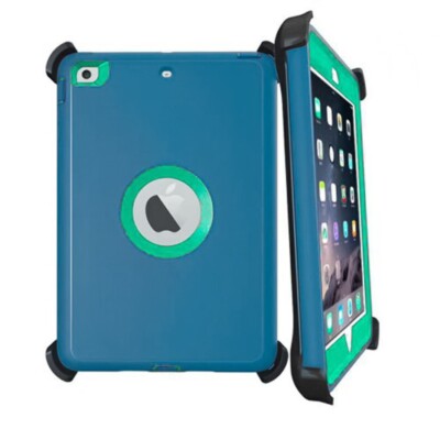 Heavy Duty Case Cover With Stand TEAL/TEAL For iPad Air 2 A1566
