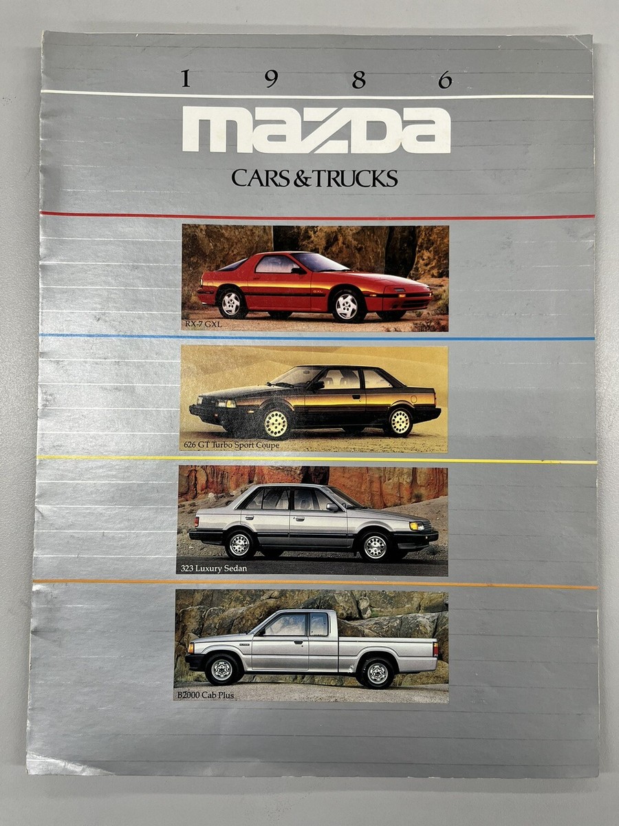 1986 Mazda Full-Line Compact Cars & Trucks Brochure, RX7, 323, 626