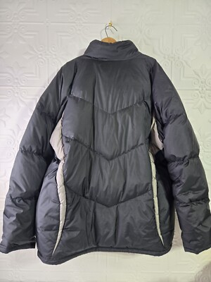 Vintage Nike Down Puffer Jacket, Y2K, Early 00s Grey Tag, Black