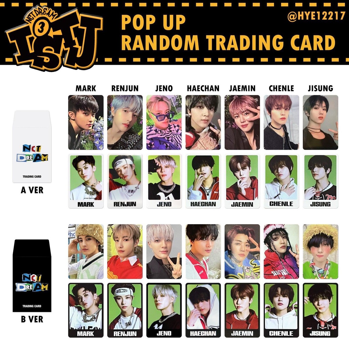 NCT DREAM Album ISTJ POP UP RANDOM TRADING CARD OFFICIAL PHOTOCARD