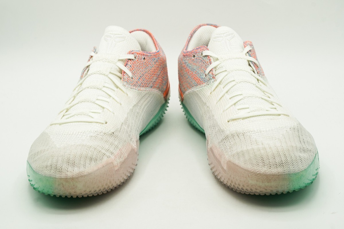 NIKE KOBE AD NXT 360 USED SIZE 15 WHITE TEAL ORANGE MULTI-COLOR