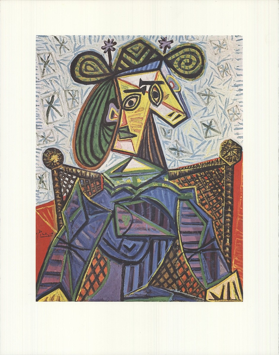 PABLO PICASSO Woman Sitting in an Armchair 19.75