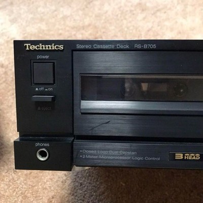 Technics RS-B705 Stereo Cassette Deck Tape Player Recorder Tested