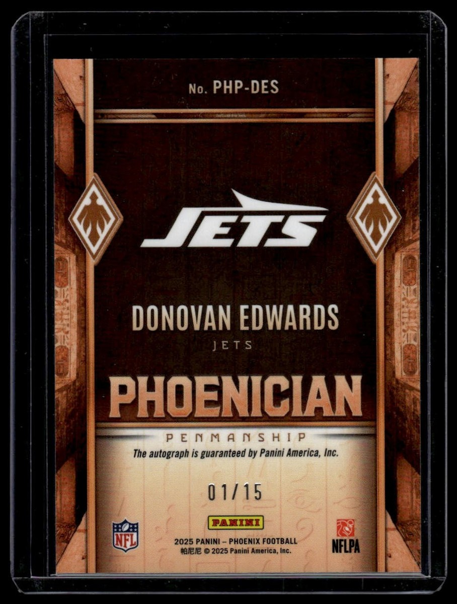 2025 Panini Phoenix Donovan Edwards #PHP-DES Phoenician SP Auto 1