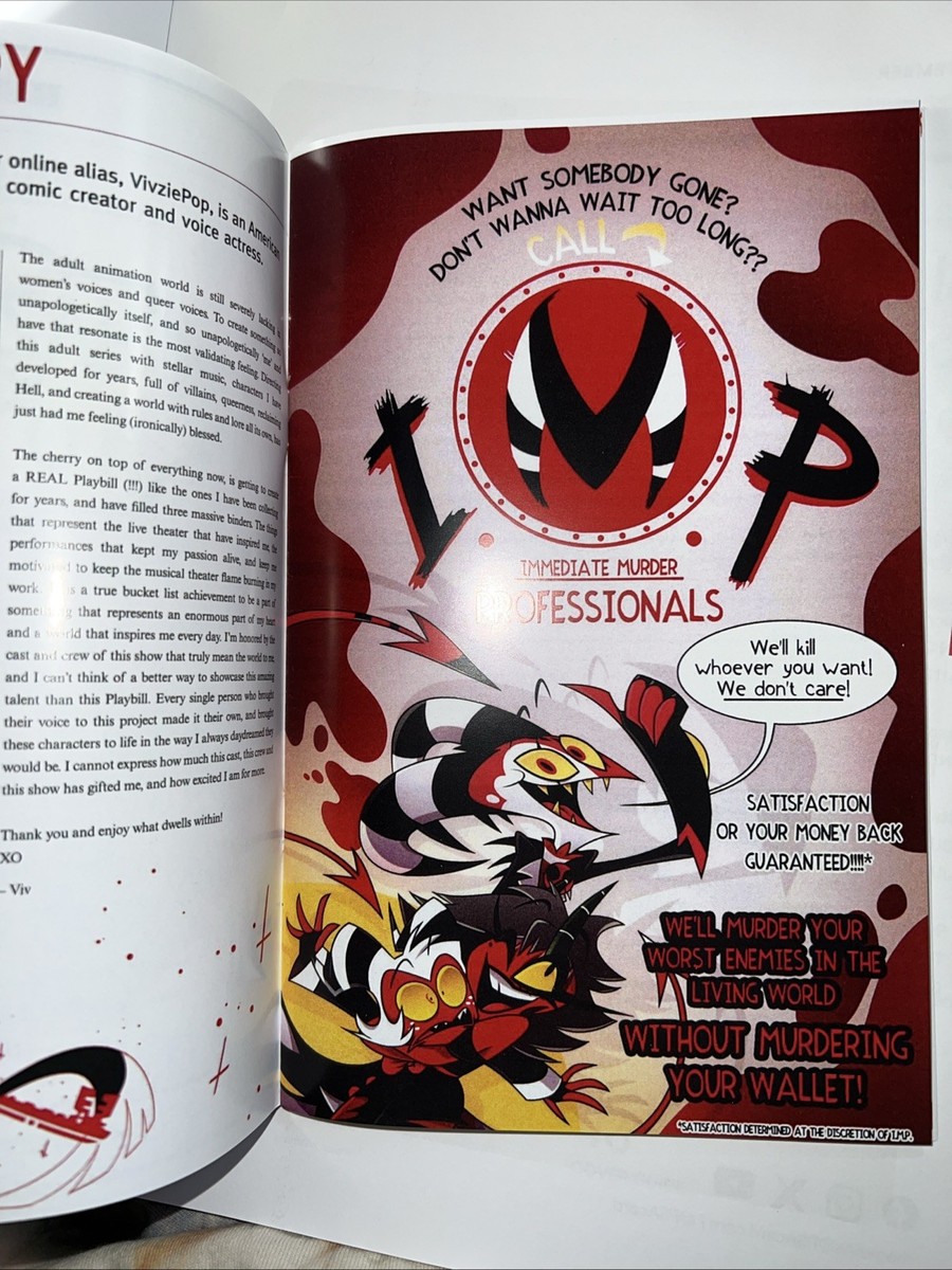 Hazbin Hotel PLAYBILL Official Promo Season 1 limited edition